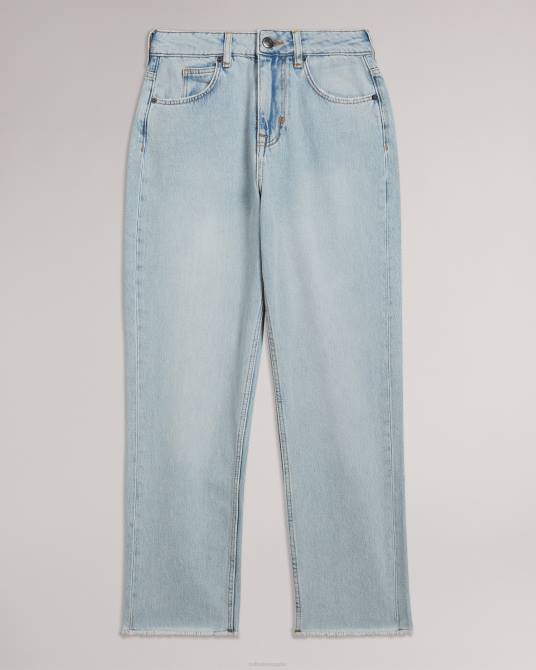 Ted Baker mujer 2ZFP560 ropa Vaqueros nellin rígidos de denim recto con bajo sin rematar lavado ligero