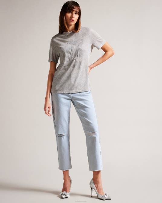 Ted Baker mujer 2ZFP360 ropa vaqueros tobilleros Chrishl de pernera recta lavado ligero