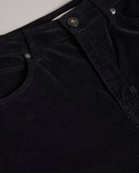 Ted Baker mujer 2ZFP447 ropa jeans ajustados de terciopelo livviah negro