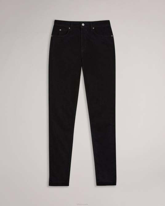 Ted Baker mujer 2ZFP447 ropa jeans ajustados de terciopelo livviah negro