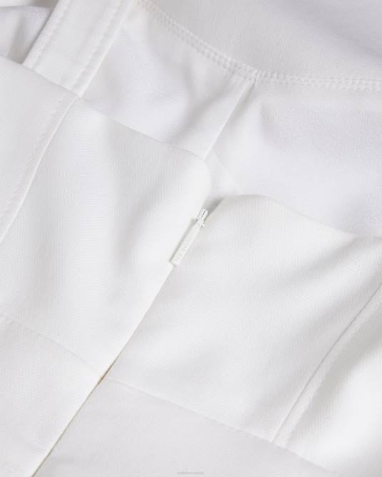 Ted Baker mujer 2ZFP495 ropa vestido midi ajustado klarika blanco