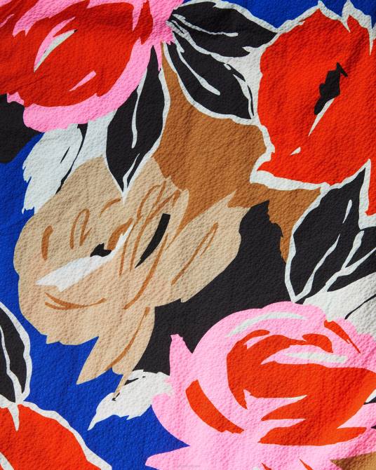 Ted Baker mujer 2ZFP503 ropa vestido midi con estampado floral harpia negro