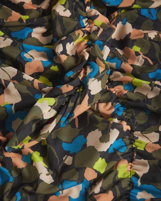 Ted Baker mujer 2ZFP507 ropa vestido ttinna con parte delantera fruncida negro