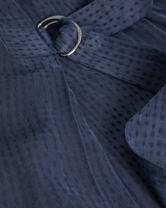 Ted Baker mujer 2ZFP512 ropa vestido midi sammmie con anilla en forma de D azul oscuro