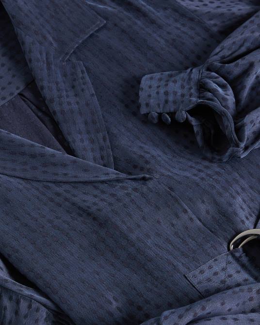 Ted Baker mujer 2ZFP512 ropa vestido midi sammmie con anilla en forma de D azul oscuro