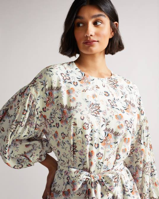 Ted Baker mujer 2ZFP517 ropa vestido corto gilliie con cuello alto blanco