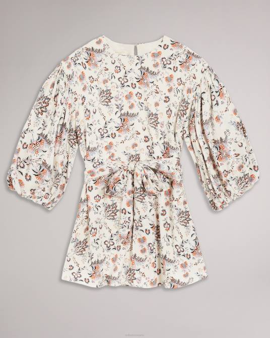 Ted Baker mujer 2ZFP517 ropa vestido corto gilliie con cuello alto blanco