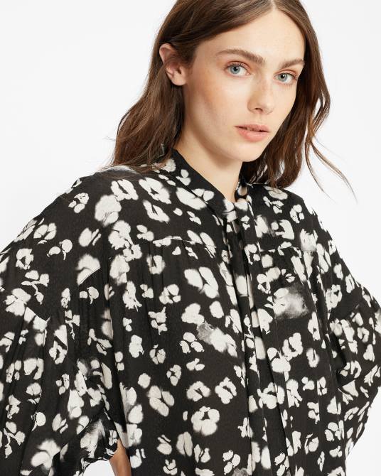 Ted Baker mujer 2ZFP526 ropa vestido largo con lazo en el coño Wilmy negro