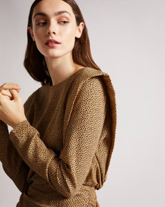 Ted Baker mujer 2ZFP531 ropa minivestido quinci con detalle en el hombro negro