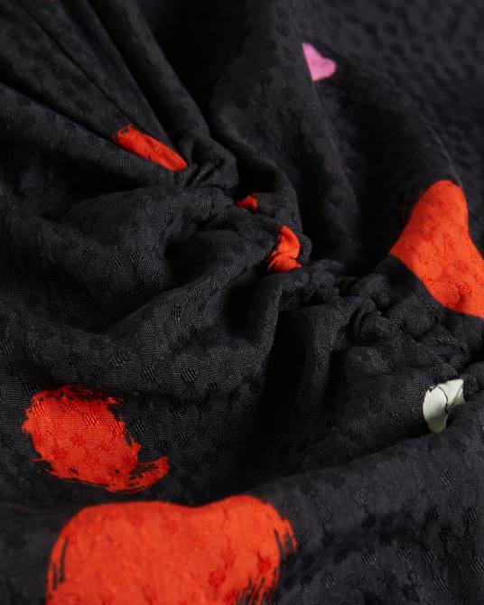 Ted Baker mujer 2ZFP535 ropa vestido midi lizzzee con detalle lateral fruncido negro