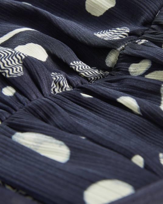 Ted Baker mujer 2ZFP548 ropa vestido skater steviee con mangas abullonadas Armada