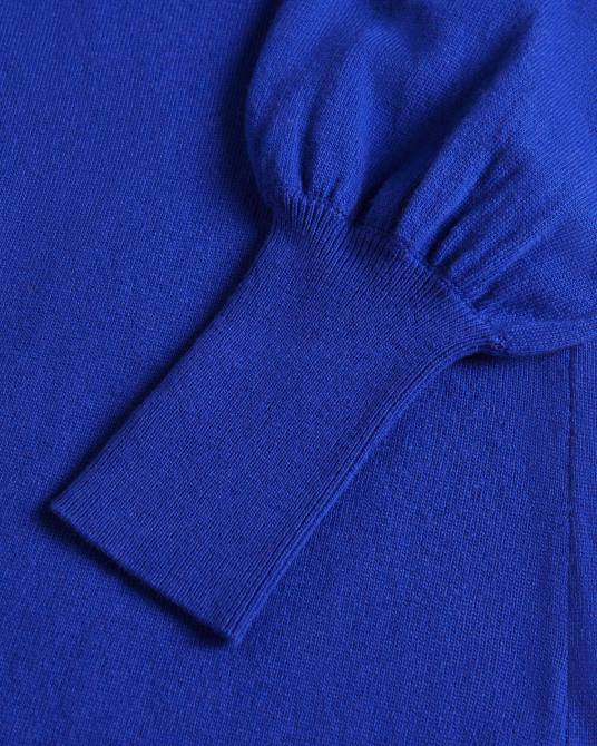 Ted Baker mujer 2ZFP582 ropa vestido de punto aavvaa con detalle lateral fruncido azul brillante