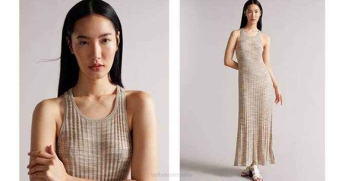 Ted Baker mujer 2ZFP597 ropa vestido largo de corte fácil junete natural