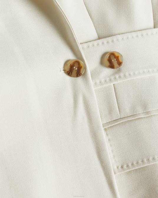 Ted Baker mujer 2ZFP629 ropa vestido corto estilo americana sin mangas joannid Marfil