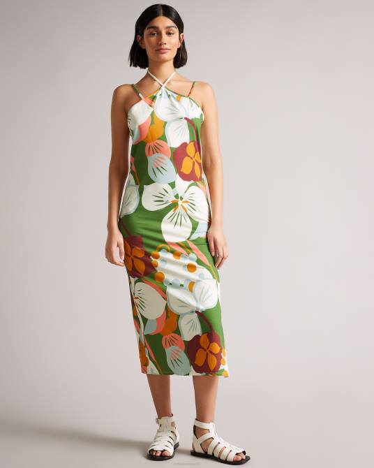 Ted Baker mujer 2ZFP647 ropa bodycon con tirantes Lotye verde