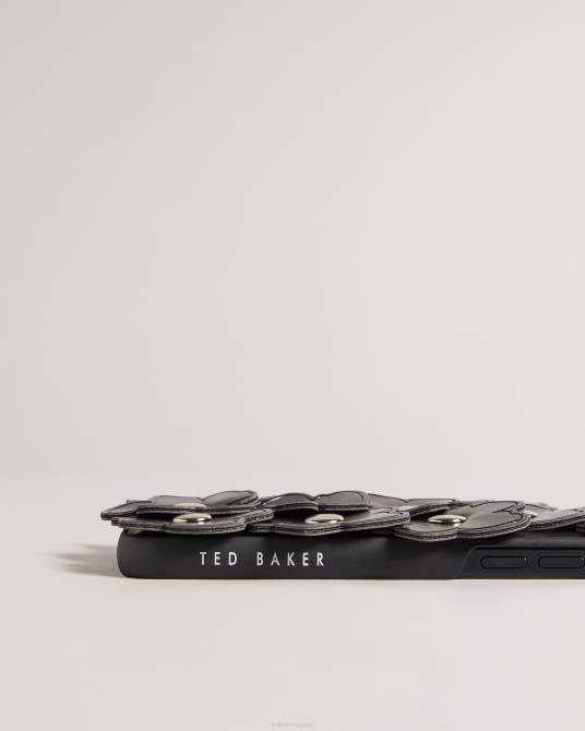 Ted Baker mujer 2ZFP1205 accesorios Funda con clip para iPhone 12/12 Pro con aplique Floru Magnolia negro