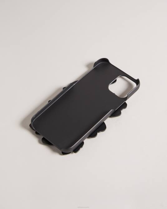 Ted Baker mujer 2ZFP1205 accesorios Funda con clip para iPhone 12/12 Pro con aplique Floru Magnolia negro
