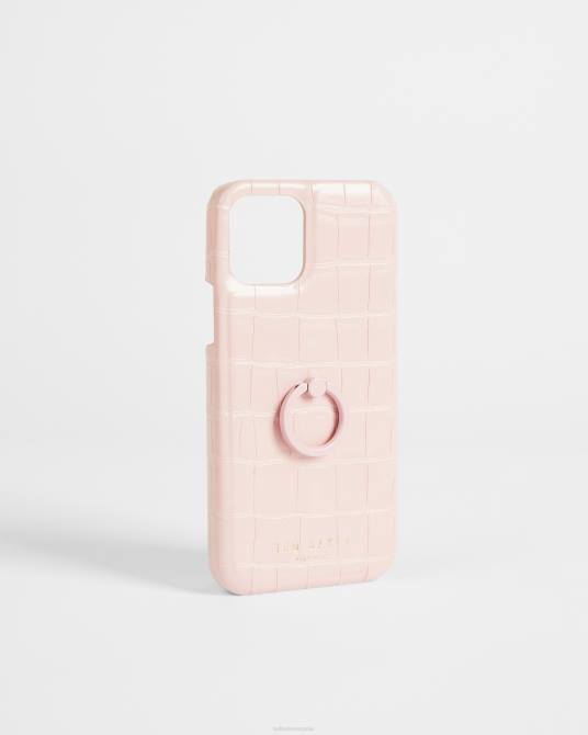 Ted Baker mujer 2ZFP2119 accesorios Funda iPhone 12 / 12 Pro Clip Imitación Cocodrilo Cattie Rosa palido