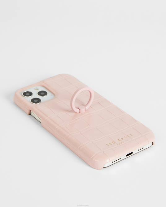 Ted Baker mujer 2ZFP2119 accesorios Funda iPhone 12 / 12 Pro Clip Imitación Cocodrilo Cattie Rosa palido