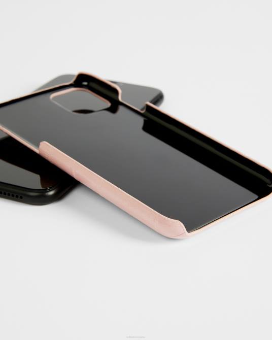 Ted Baker mujer 2ZFP2121 accesorios Funda iPhone 11 con clip de imitación de cocodrilo Claryy Rosa palido