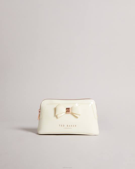 Ted Baker mujer 2ZFP1169 bolsas bolsa de maquillaje aimee con lazo curvo Marfil