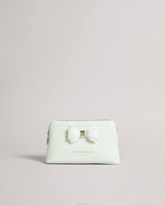 Ted Baker mujer 2ZFP1172 bolsas bolsa de maquillaje aimee con lazo curvo pl-verde