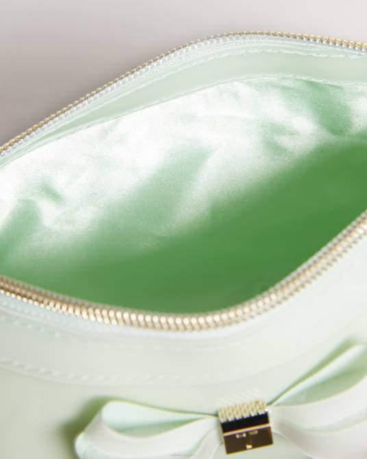 Ted Baker mujer 2ZFP1172 bolsas bolsa de maquillaje aimee con lazo curvo pl-verde