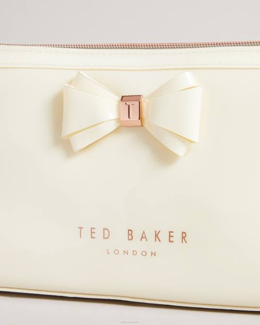Ted Baker mujer 2ZFP1175 bolsas neceser abbie con lazo curvo Marfil