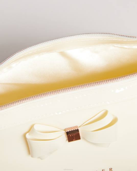 Ted Baker mujer 2ZFP1175 bolsas neceser abbie con lazo curvo Marfil