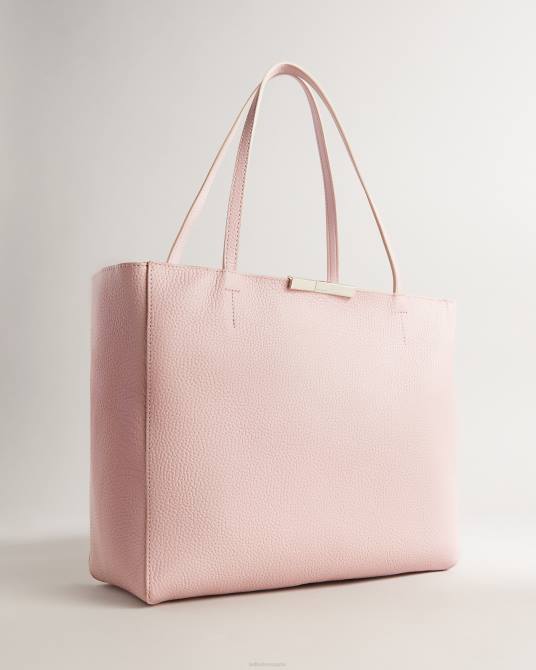 Ted Baker mujer 2ZFP826 bolsas Bolso shopper Clarkia con barra facetada y grano suave Rosa claro