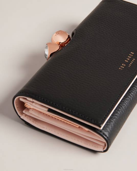 Ted Baker mujer 2ZFP1176 accesorios cartera matiné con pompones de piel texturizada tammyy negro