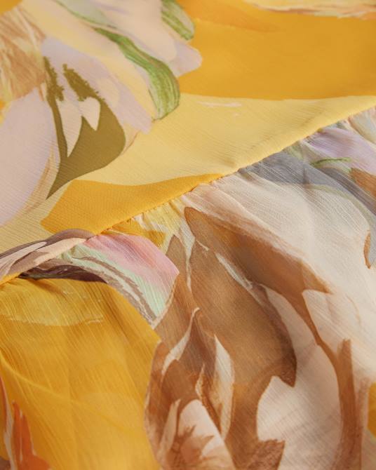 Ted Baker mujer 2ZFP562 ropa top darcila con mangas abullonadas exageradas naranja oscuro