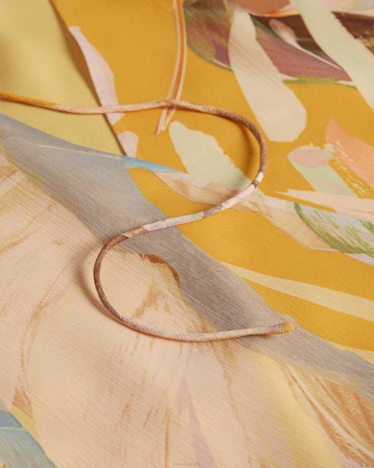 Ted Baker mujer 2ZFP562 ropa top darcila con mangas abullonadas exageradas naranja oscuro