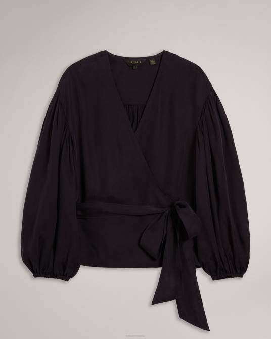 Ted Baker mujer 2ZFP568 ropa top cruzado ralda con blusón de manga larga Armada