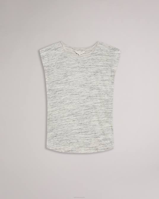 Ted Baker mujer 2ZFP580 ropa chaleco julesa con detalle en el hombro blanco