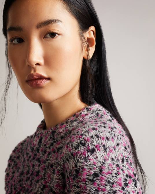 Ted Baker mujer 2ZFP588 ropa jersey corto de diseño técnico de Bbetsy Rosa profundo