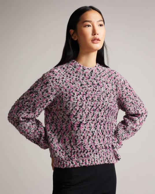 Ted Baker mujer 2ZFP588 ropa jersey corto de diseño técnico de Bbetsy Rosa profundo