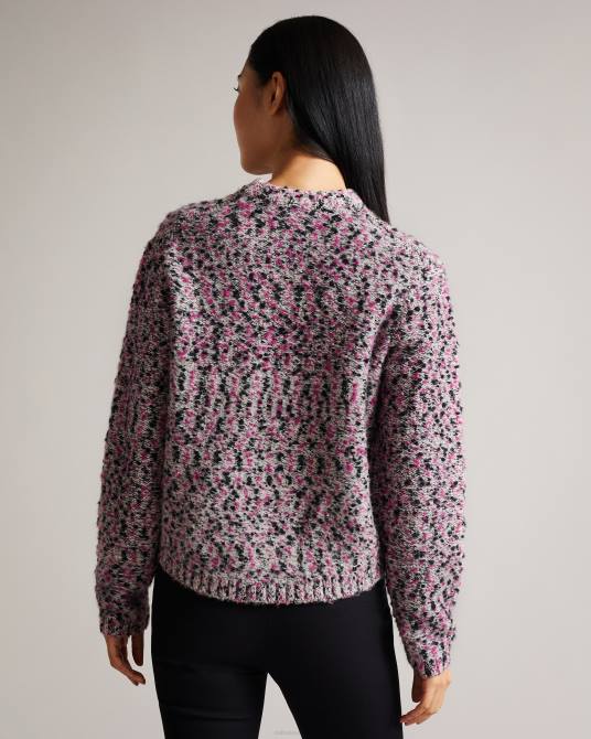 Ted Baker mujer 2ZFP588 ropa jersey corto de diseño técnico de Bbetsy Rosa profundo