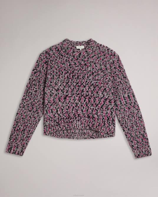 Ted Baker mujer 2ZFP588 ropa jersey corto de diseño técnico de Bbetsy Rosa profundo