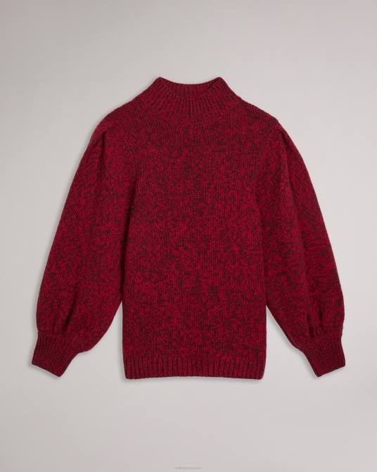 Ted Baker mujer 2ZFP594 ropa Jersey grueso con mangas llamativas de Elvinaa rojo brillante