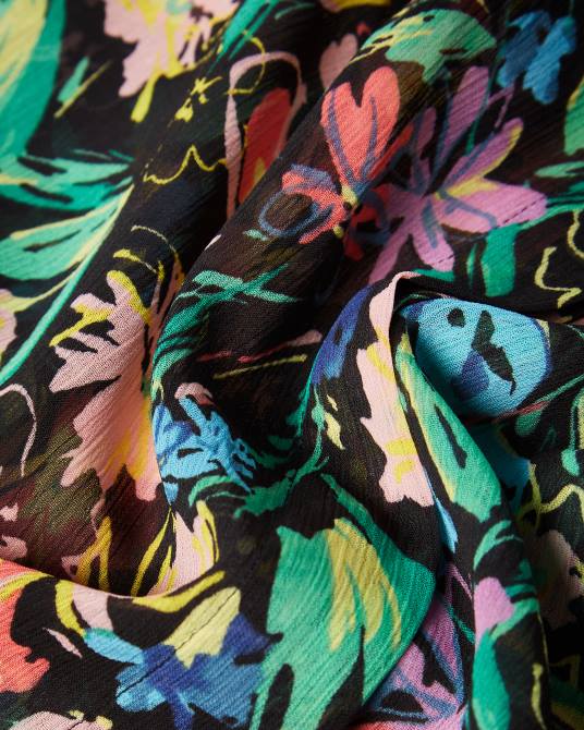 Ted Baker mujer 2ZFP599 ropa blusa carita con volantes en las mangas negro