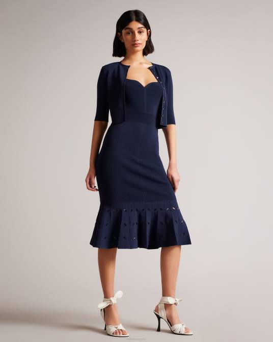 Ted Baker mujer 2ZFP610 ropa cárdigan corto perine de rayón Armada