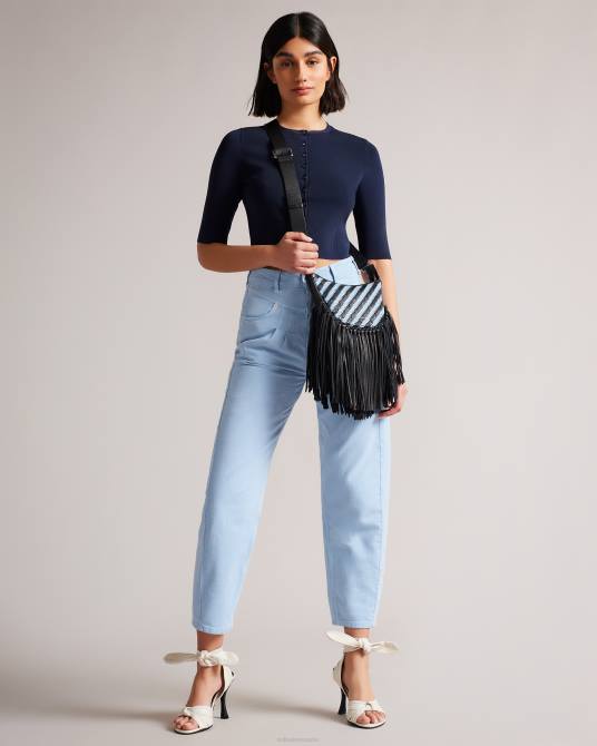 Ted Baker mujer 2ZFP610 ropa cárdigan corto perine de rayón Armada