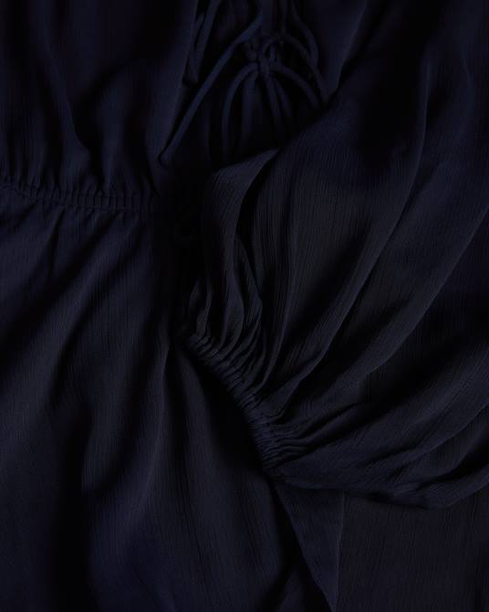 Ted Baker mujer 2ZFP310 ropa blusa frasiah con lazo en la parte delantera azul oscuro