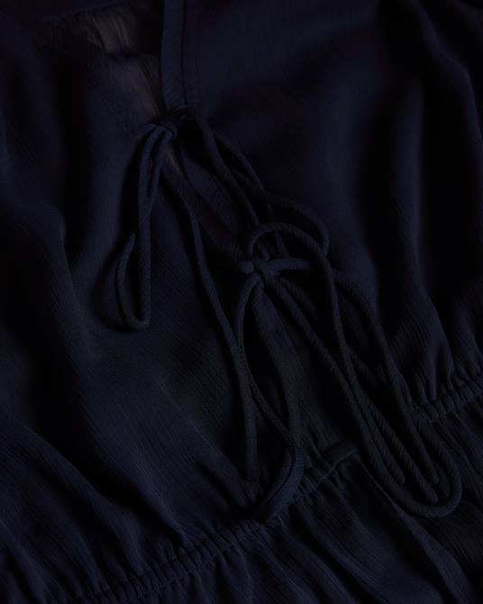 Ted Baker mujer 2ZFP310 ropa blusa frasiah con lazo en la parte delantera azul oscuro