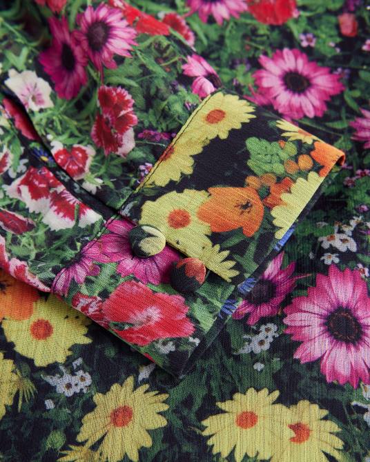 Ted Baker mujer 2ZFP327 ropa Amell blusa de manga larga con cuello en V y volantes negro