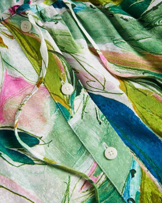 Ted Baker mujer 2ZFP35 ropa blusa karisah con mangas raglán abullonadas verde