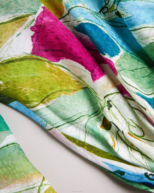 Ted Baker mujer 2ZFP35 ropa blusa karisah con mangas raglán abullonadas verde