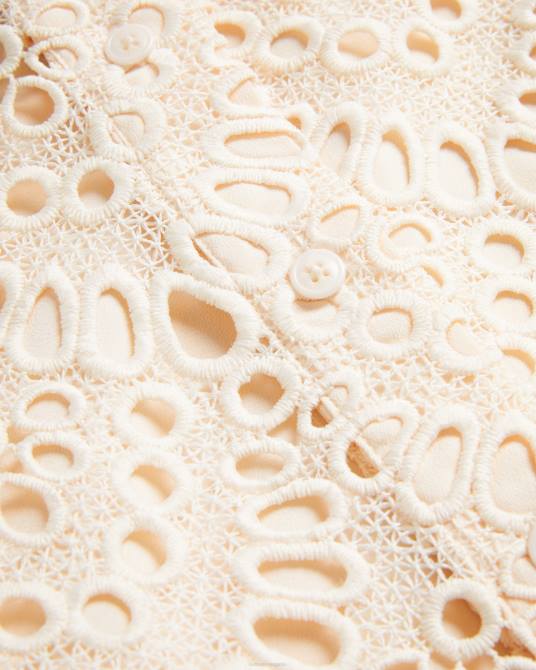 Ted Baker mujer 2ZFP377 ropa blusa elaraa con bordado y mangas abullonadas blanco