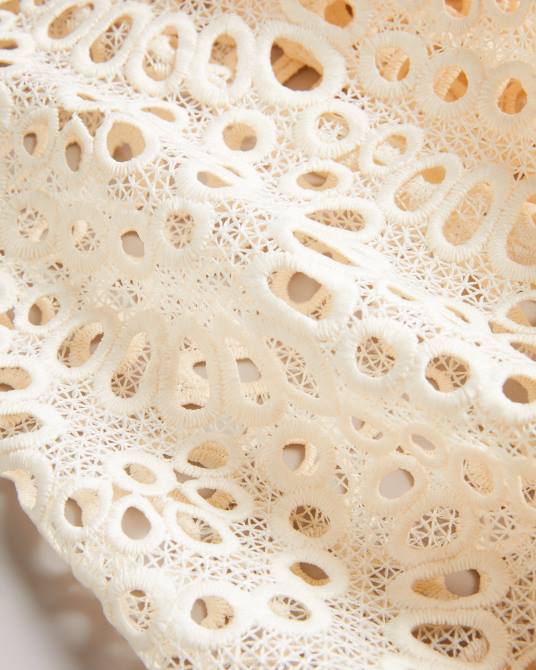 Ted Baker mujer 2ZFP377 ropa blusa elaraa con bordado y mangas abullonadas blanco